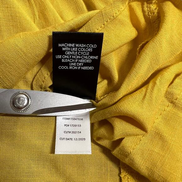 SOLD Torrid Peasant Tiered Yellow Blouse Sleeveless Tunic Top Spring Summer Siz - Picture 11 of 11